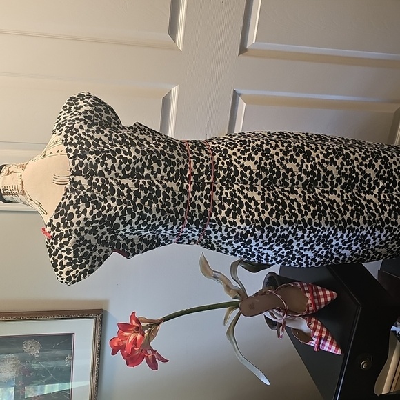 Jessica Howard Black and White Patterned Midi Dress - Picture 2 of 13